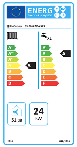 etiqueta de eficiencia energetica caldera chaffoteaux inoa s 29